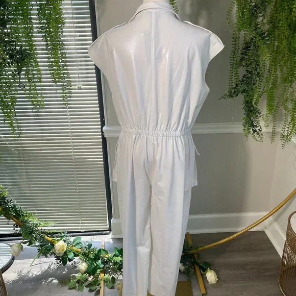 Norma Kamali | Sleeveless Cargo Jumpsuit - Picture 2 of 5